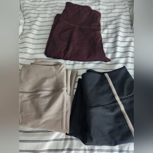 2 ypb  workout tights from Abercrombie and a sweaty Betty tights